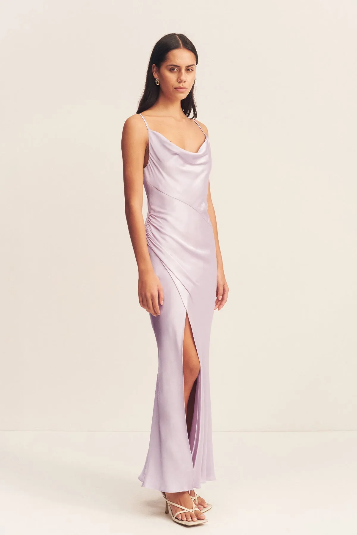 LA LUNE COWL NECK MIDI DRESS - LILAC sold by Shona Joy product image thumbnail 3