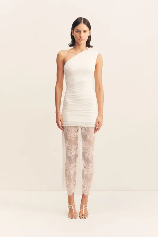 MARTINE LACE GATHERED MAXI DRESS - WHITE sold by Shona Joy