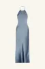 LA LUNE LOW BACK HALTER NECK MIDI DRESS - BLUE SMOKE sold by Shona Joy