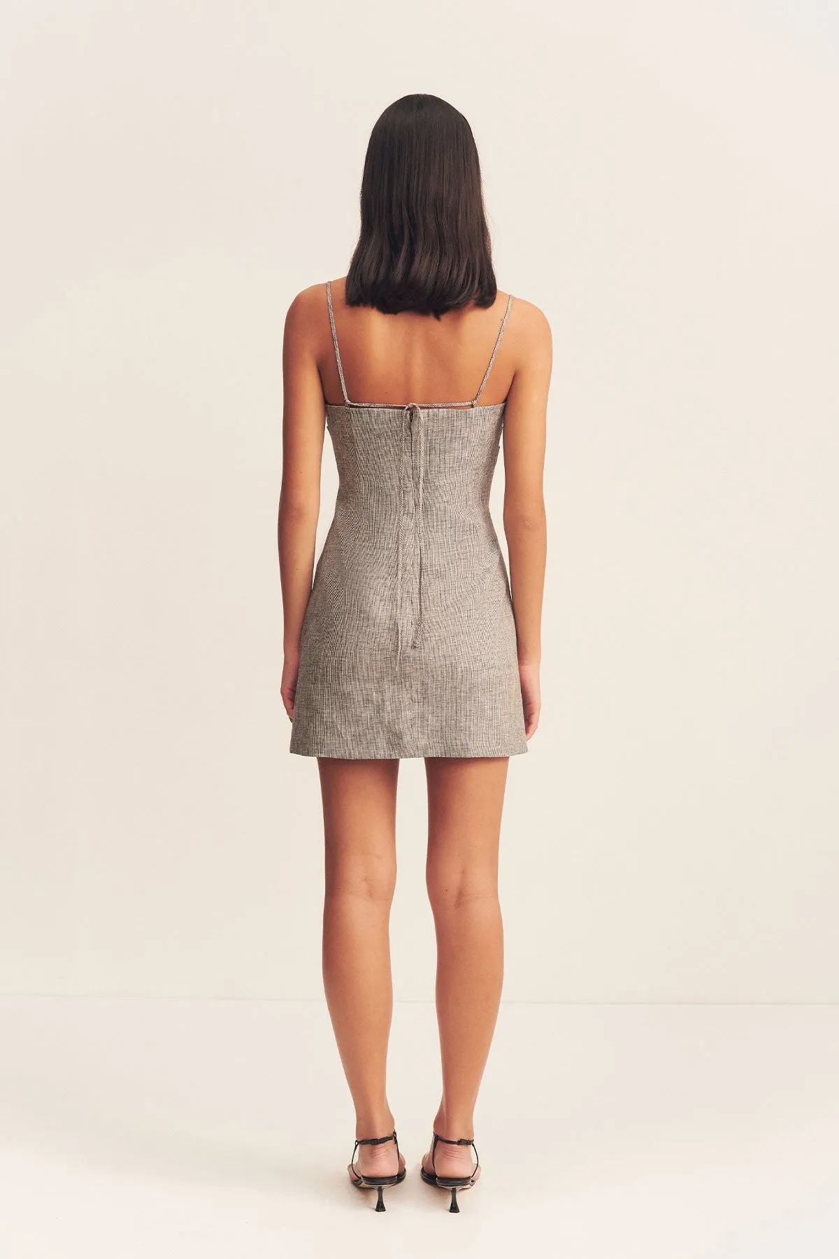 ELLIOT DRAPED MINI DRESS - CONCRETE sold by Shona Joy product image thumbnail 5