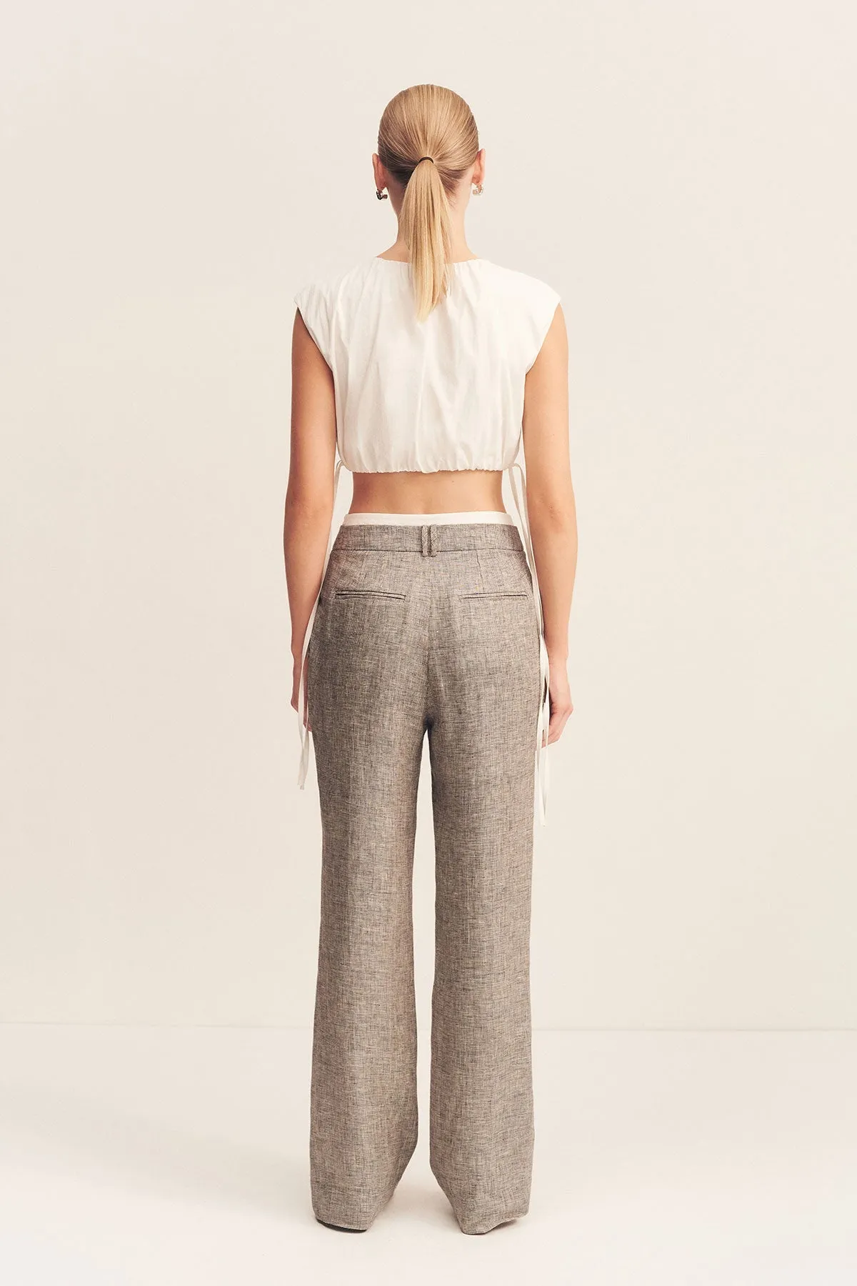 ELLIOT DOUBLE WAIST BAND PANT - CONCRETE sold by Shona Joy product image thumbnail 5