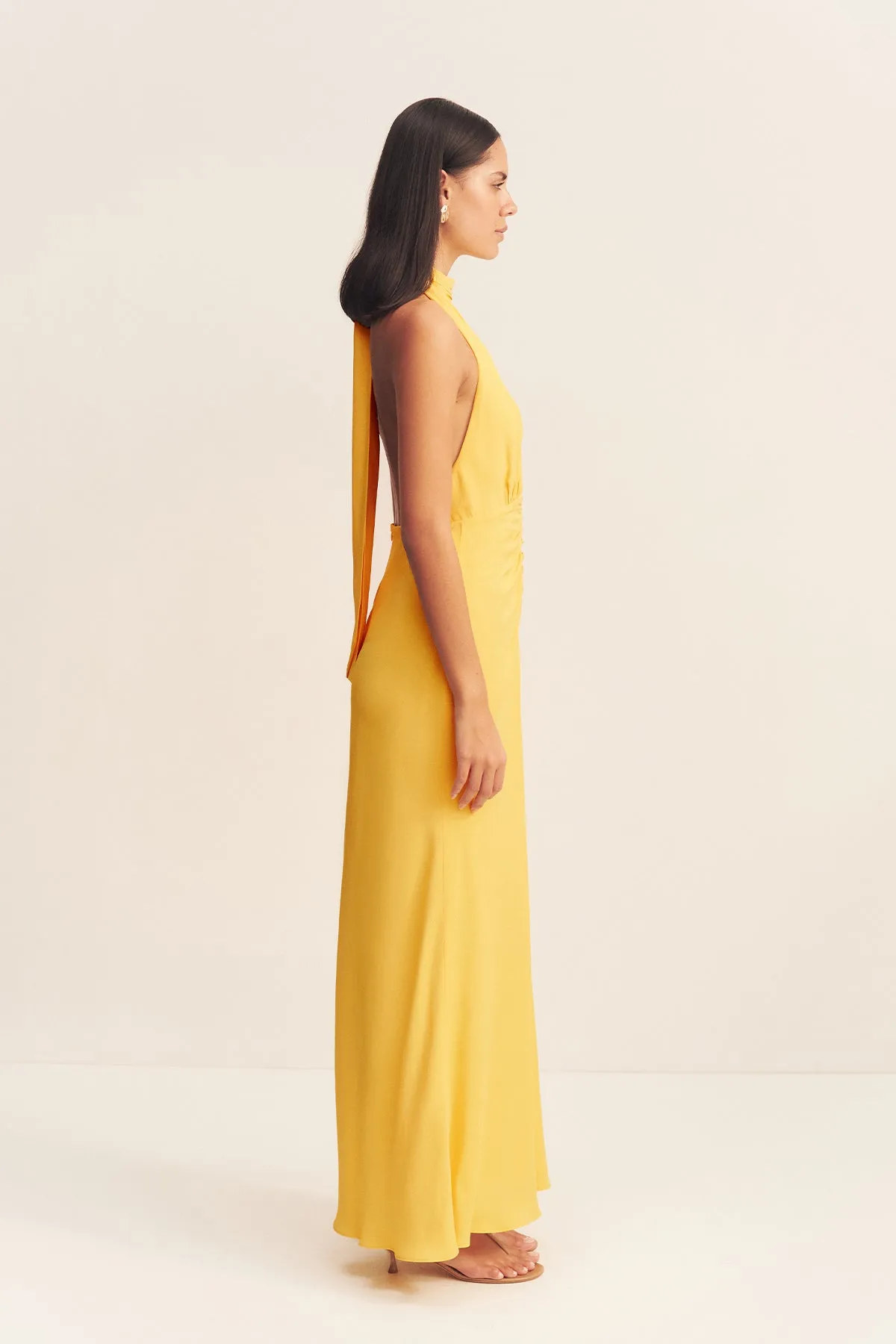 PIERCE HALTER NECK MAXI DRESS - SUNFLOWER sold by Shona Joy product image thumbnail 4