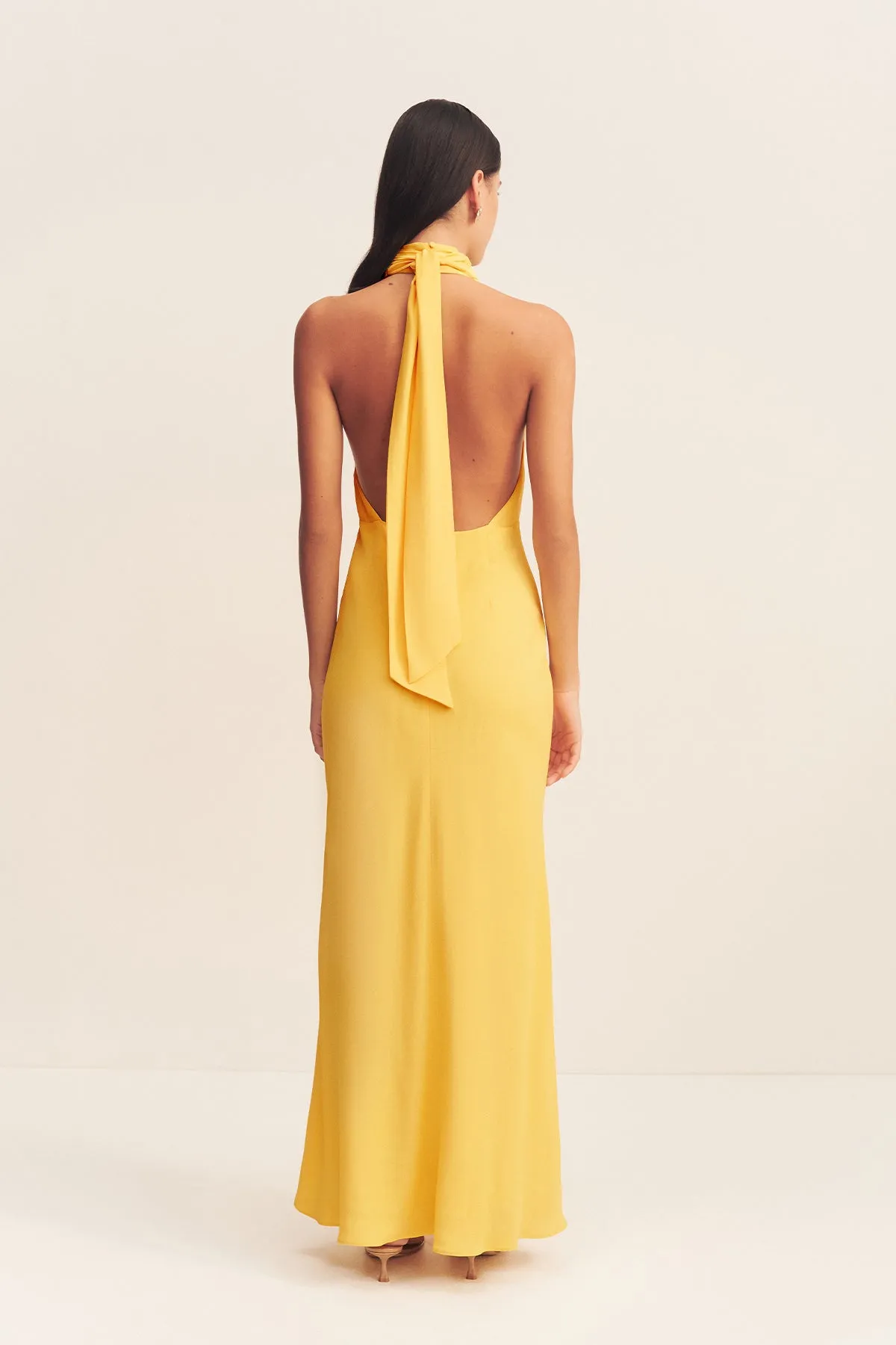 PIERCE HALTER NECK MAXI DRESS - SUNFLOWER sold by Shona Joy product image thumbnail 5