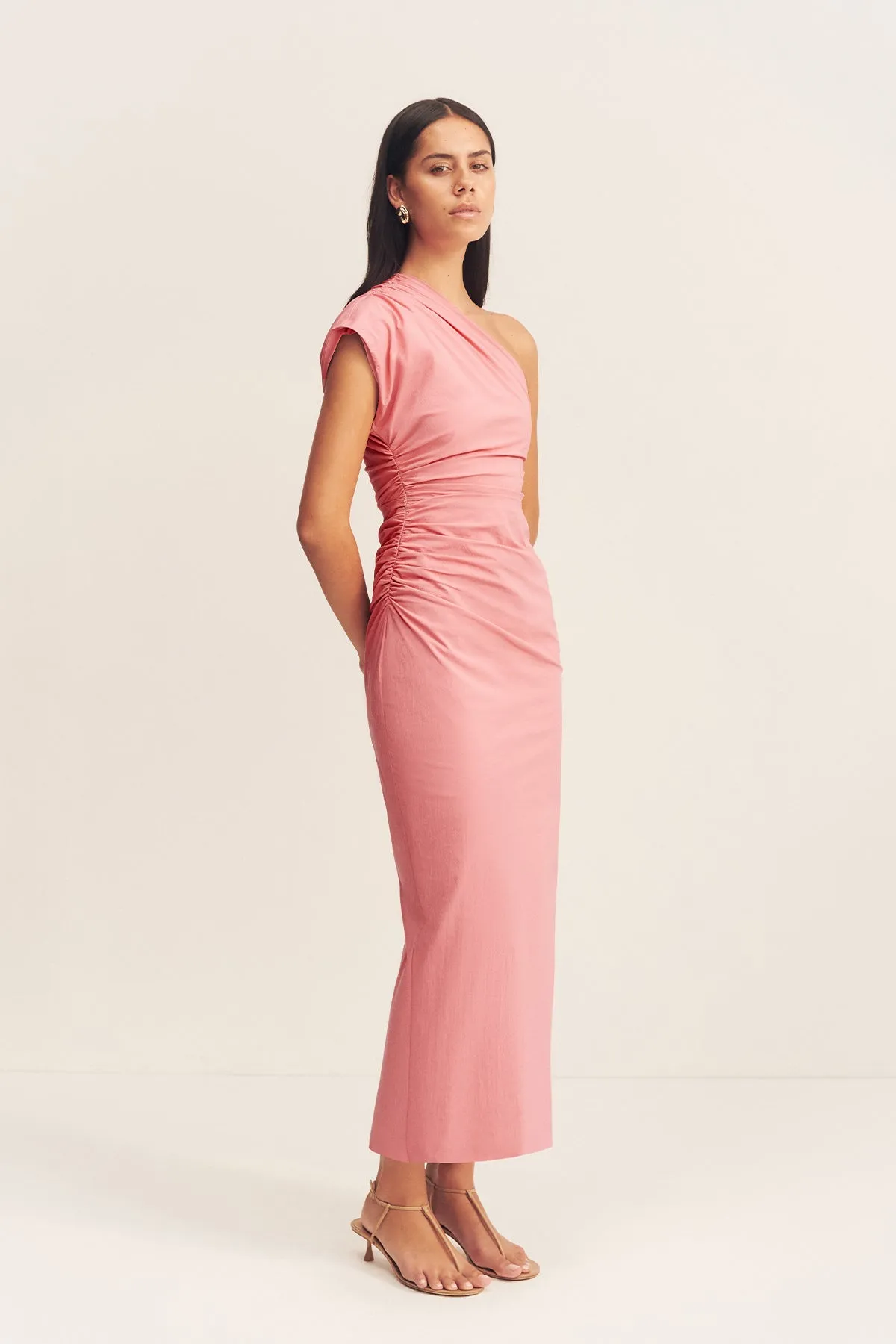CAMPBELL ASYMMETRICAL MIDI DRESS - BUBBLEGUM sold by Shona Joy product image thumbnail 3