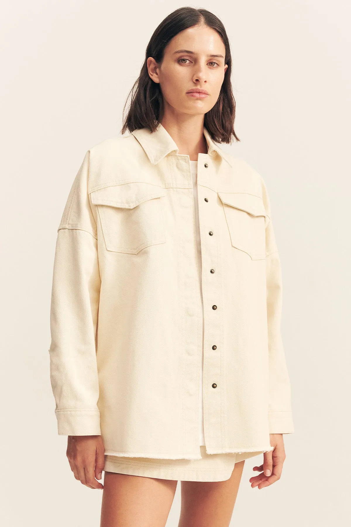 SIERRA OVERSIZED SHIRT - CREAM sold by Shona Joy product image thumbnail 2