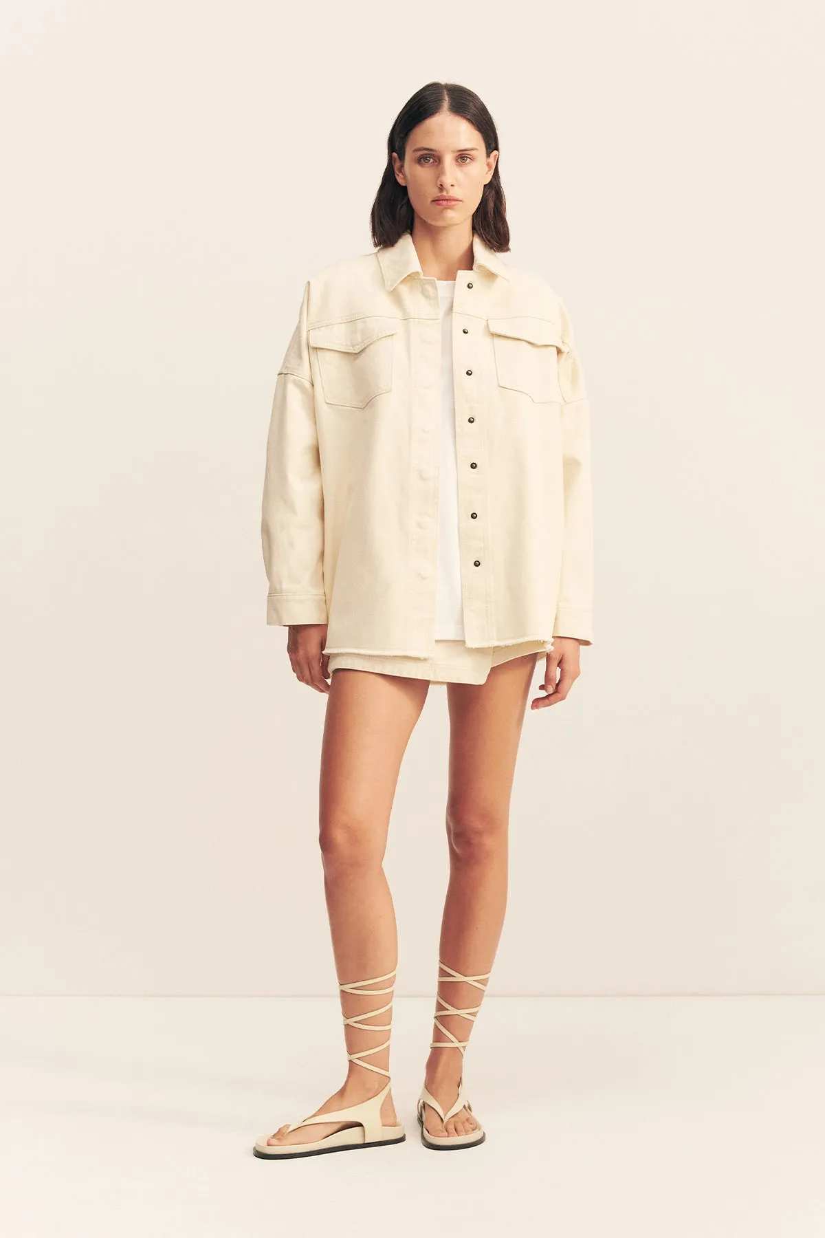 SIERRA OVERSIZED SHIRT - CREAM sold by Shona Joy