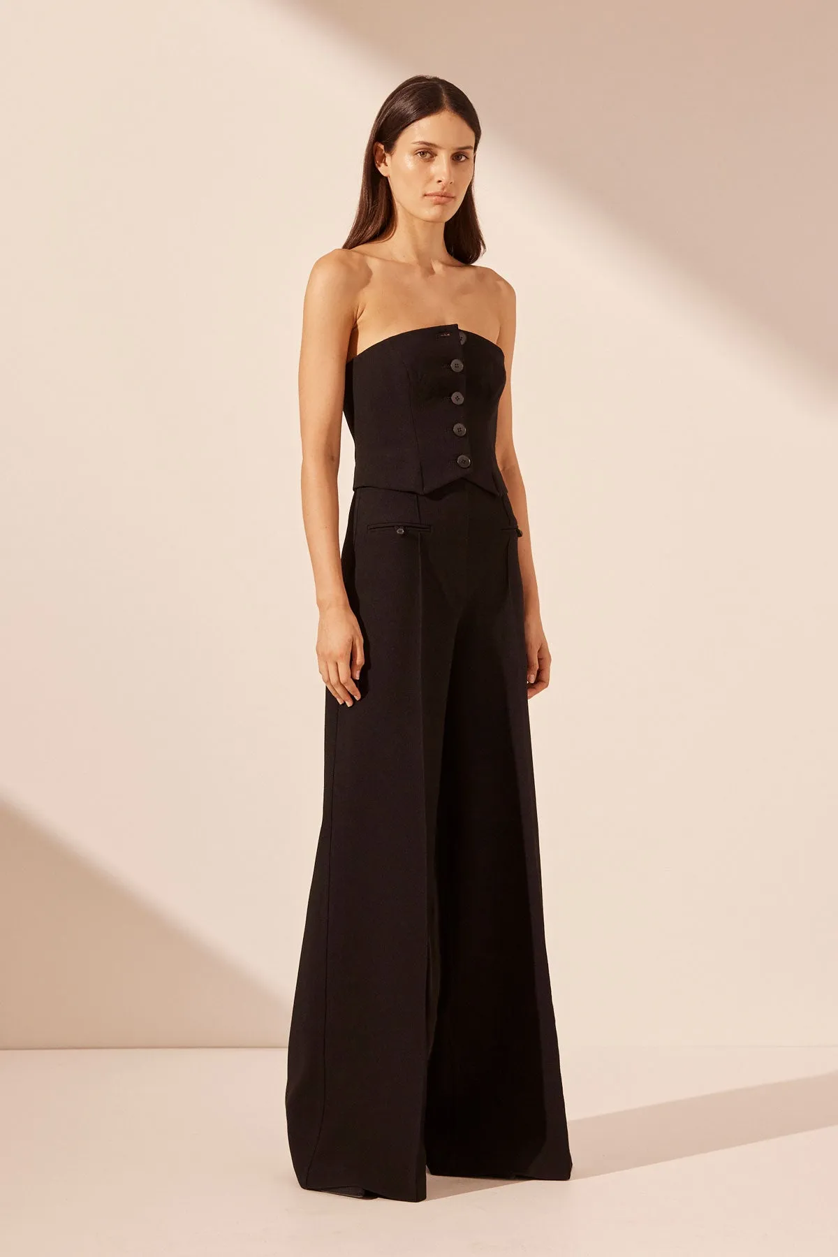 AMURA BUTTON UP BODICE - BLACK sold by Shona Joy product image thumbnail 2