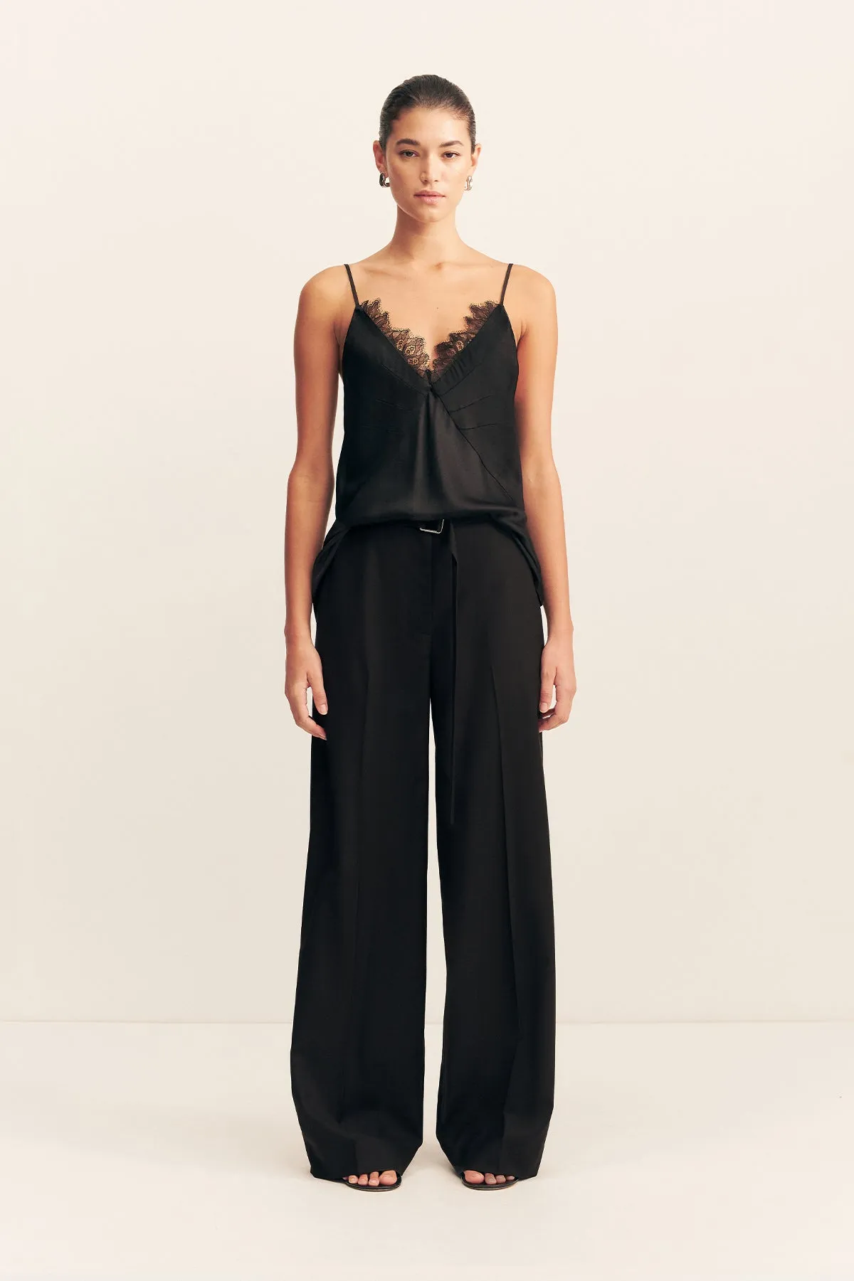 MAISIE LACE CAMI - BLACK sold by Shona Joy