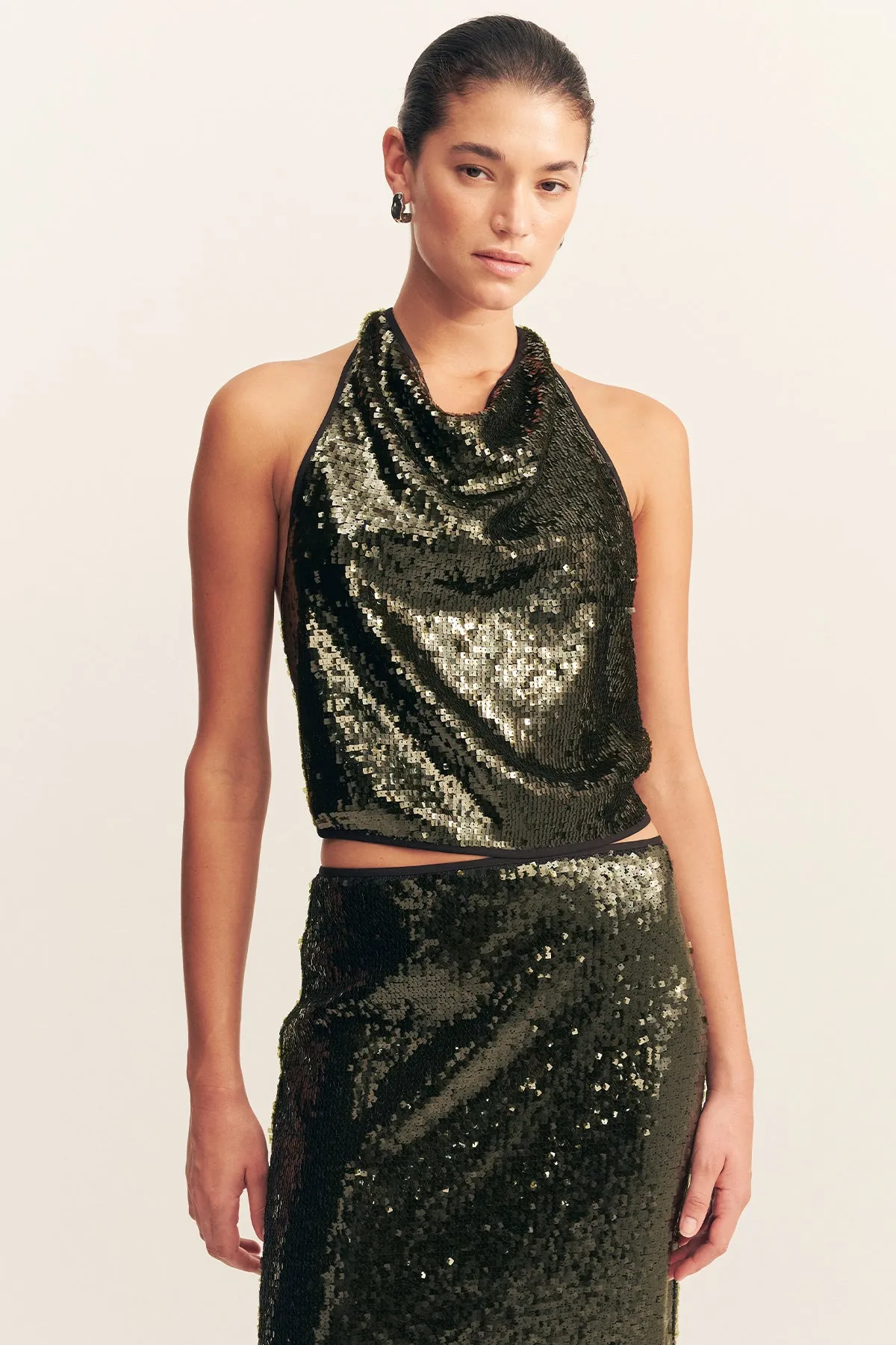 OLYMPIA COWL HALTER TOP sold by Shona Joy product image thumbnail 2