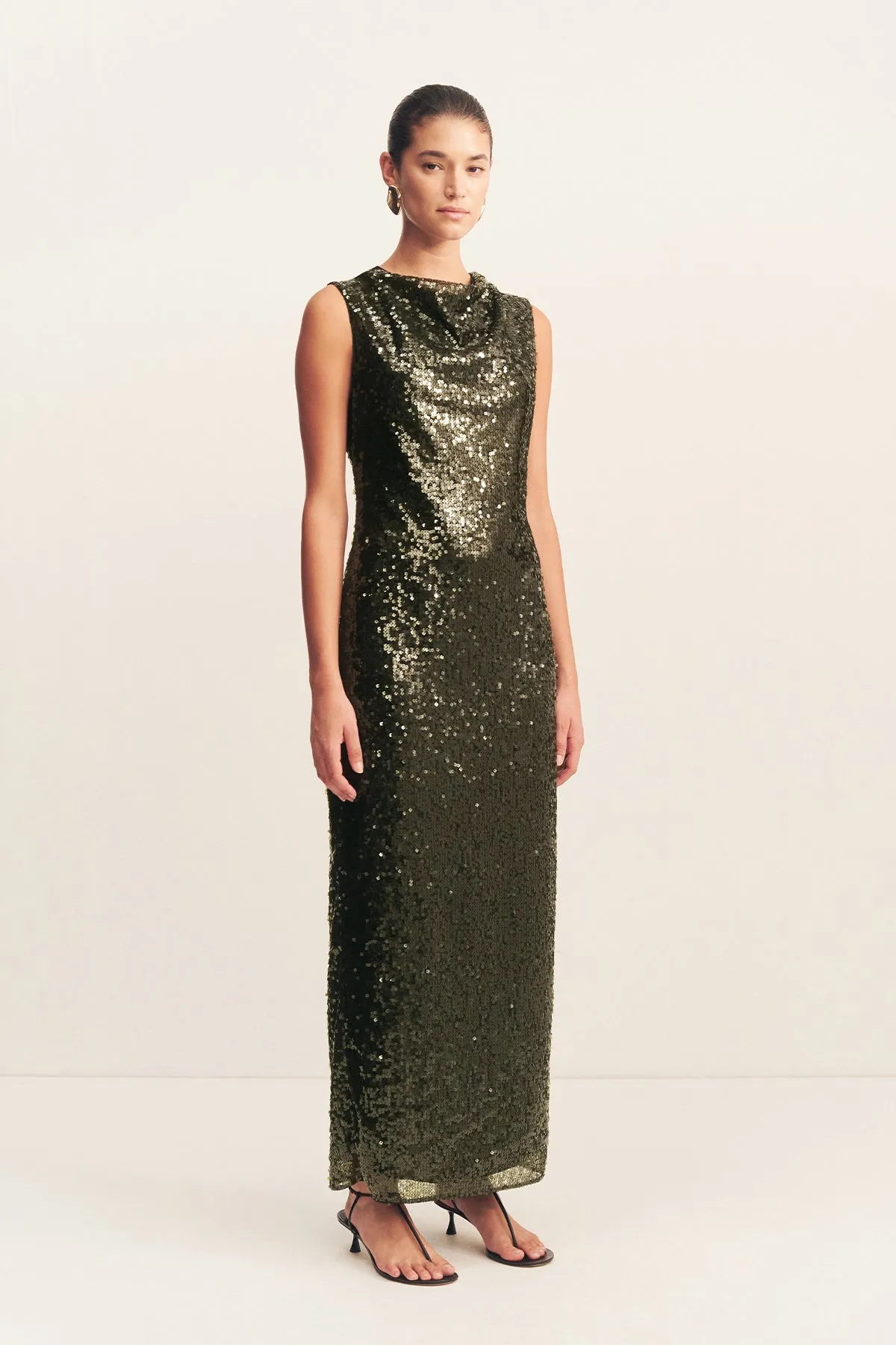 OLYMPIA HIGH NECK SLEEVELESS MAXI DRESS sold by Shona Joy product image thumbnail 3