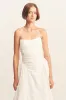 MORTON STRAPLESS PANELLED MAXI DRESS - WHITE sold by Shona Joy