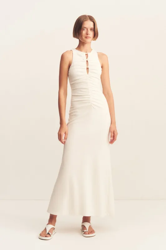 BEAU GATHERED MAXI DRESS - IVORY sold by Shona Joy