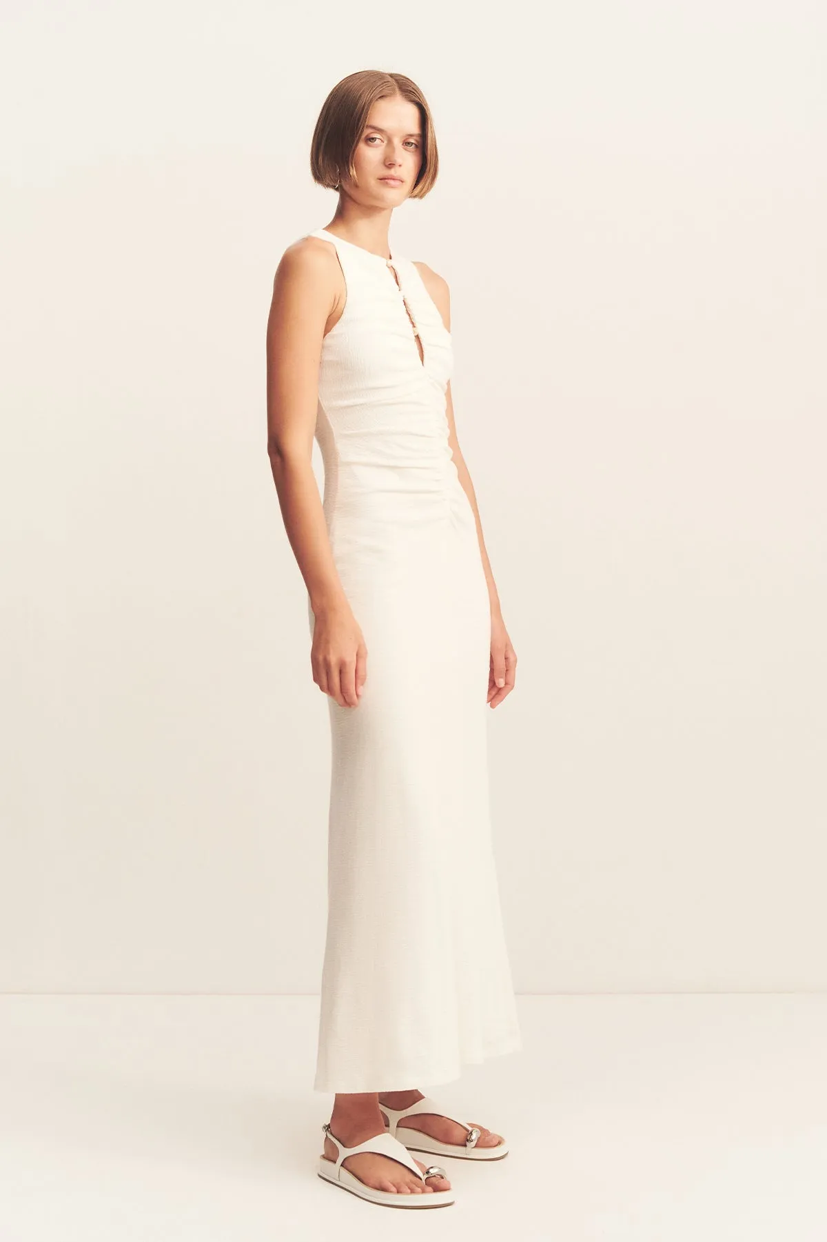 BEAU GATHERED MAXI DRESS - IVORY sold by Shona Joy product image thumbnail 3