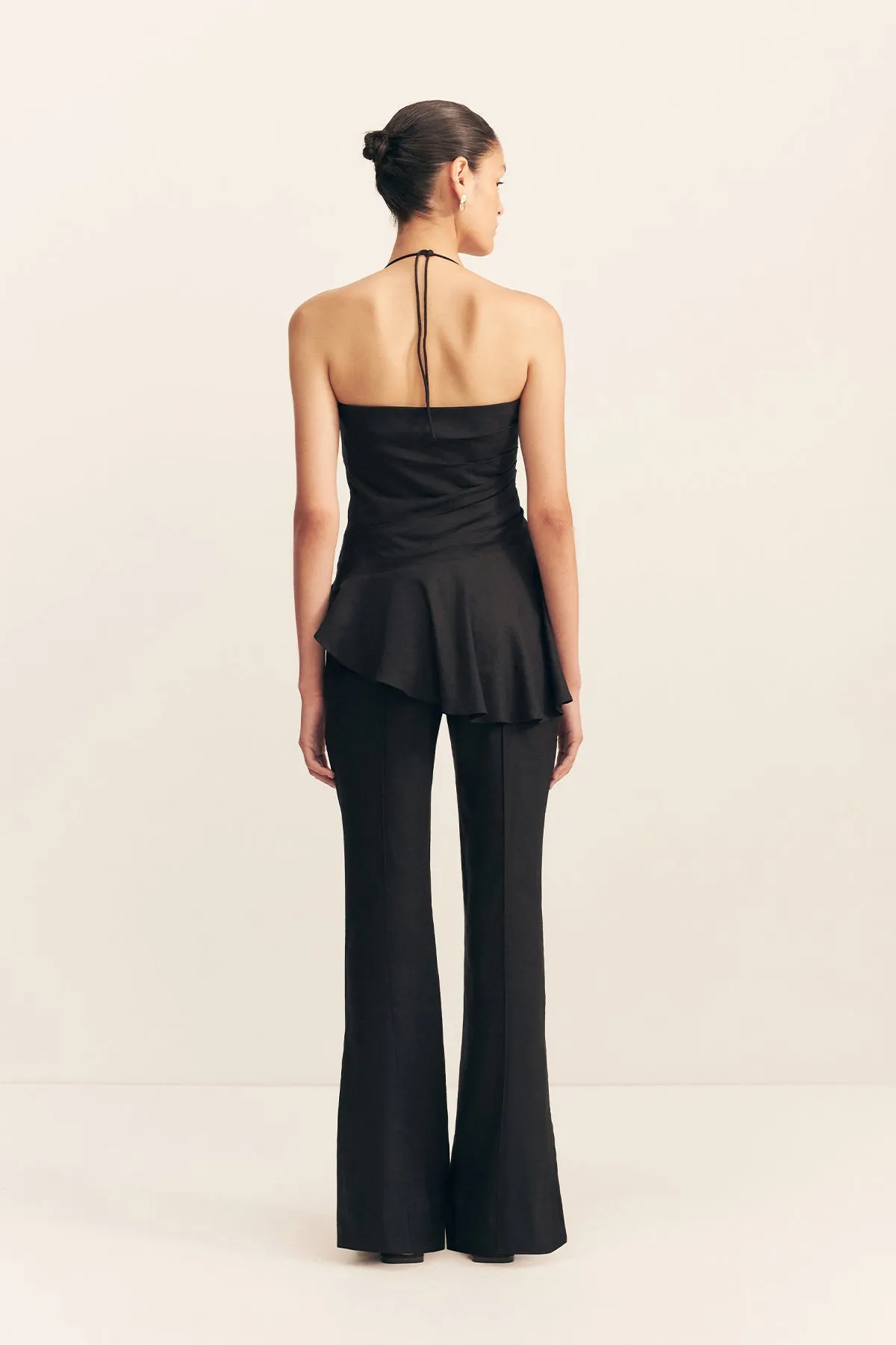 KASBAH DRAPED HALTER TOP - BLACK sold by Shona Joy product image thumbnail 5