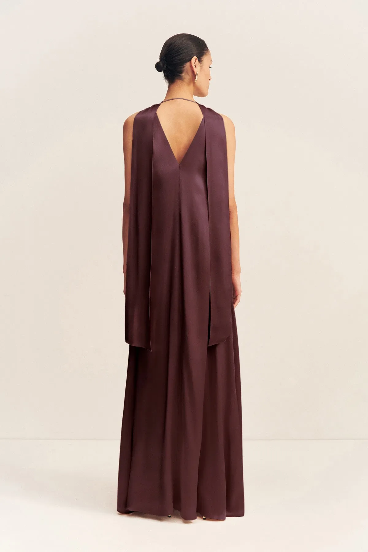 LA LUNE SCARF PANELLED MAXI DRESS - ESPRESSO sold by Shona Joy product image thumbnail 5
