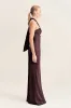 LA LUNE RUCHED HALTER MAXI DRESS - ESPRESSO sold by Shona Joy