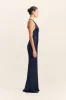 LA LUNE PLUNGED CROSS BACK MAXI DRESS - MIDNIGHT sold by Shona Joy