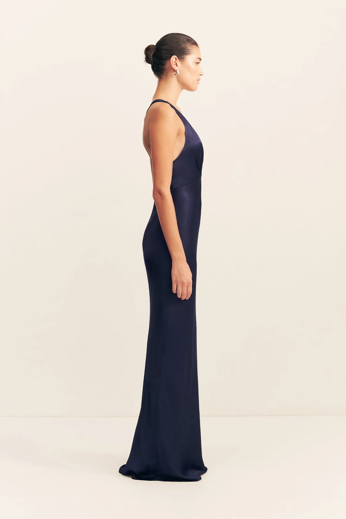 LA LUNE PLUNGED CROSS BACK MAXI DRESS - MIDNIGHT sold by Shona Joy product image thumbnail 4