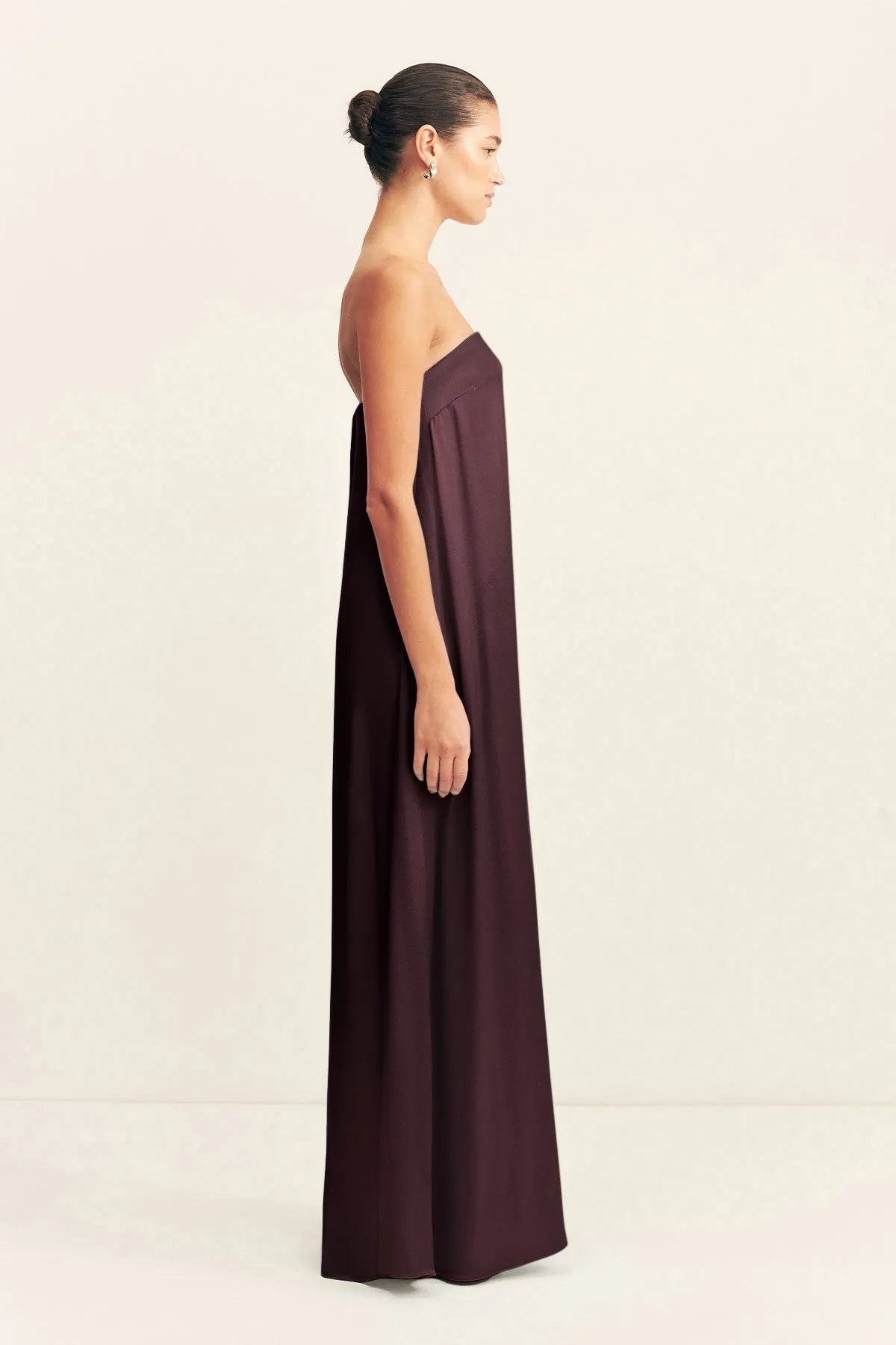 LA LUNE STRAPLESS COLUMN MAXI DRESS - ESPRESSO sold by Shona Joy product image thumbnail 4