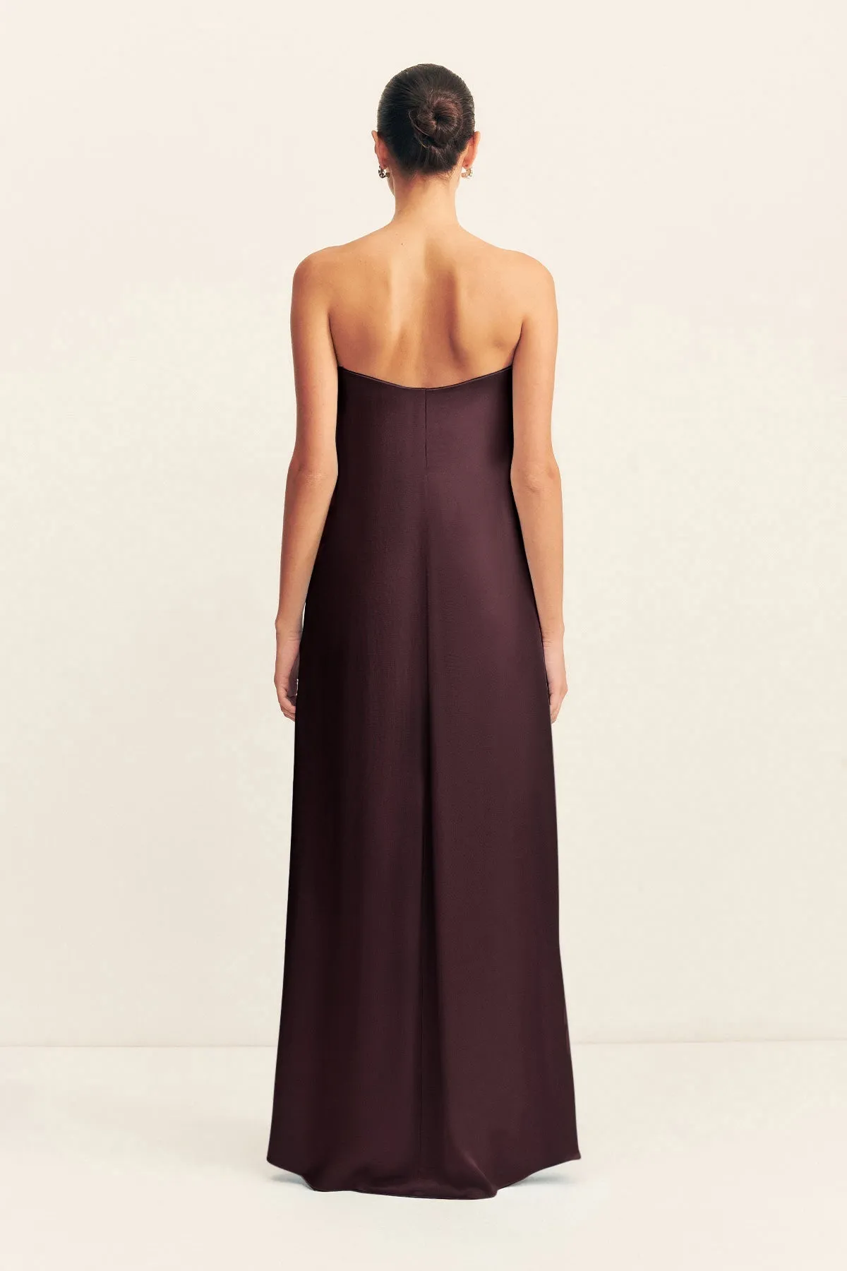 LA LUNE STRAPLESS COLUMN MAXI DRESS - ESPRESSO sold by Shona Joy product image thumbnail 5