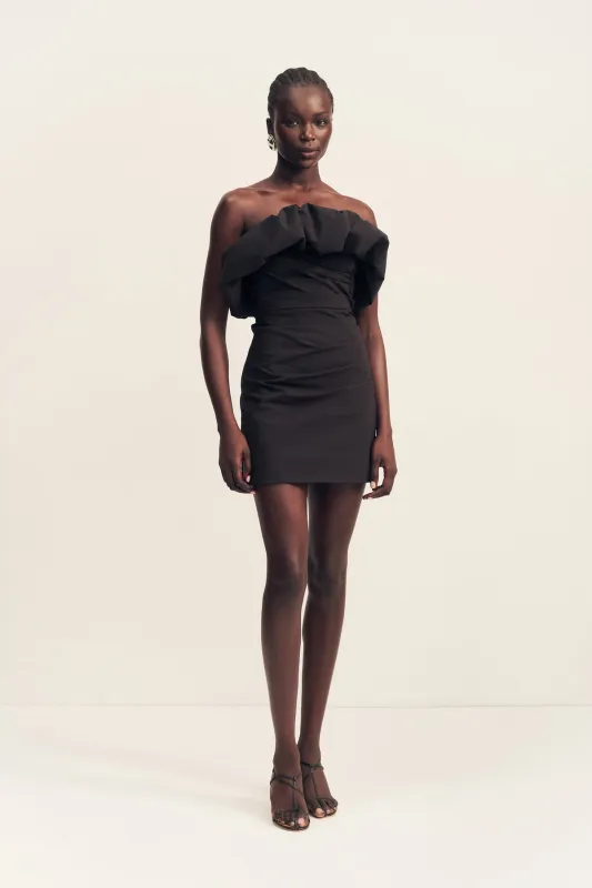 CAMPBELL STRAPLESS BUBBLE MINI DRESS - BLACK sold by Shona Joy