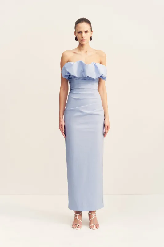 CAMPBELL STRAPLESS BUBBLE MAXI DRESS - CORNFLOWER BLUE sold by Shona Joy