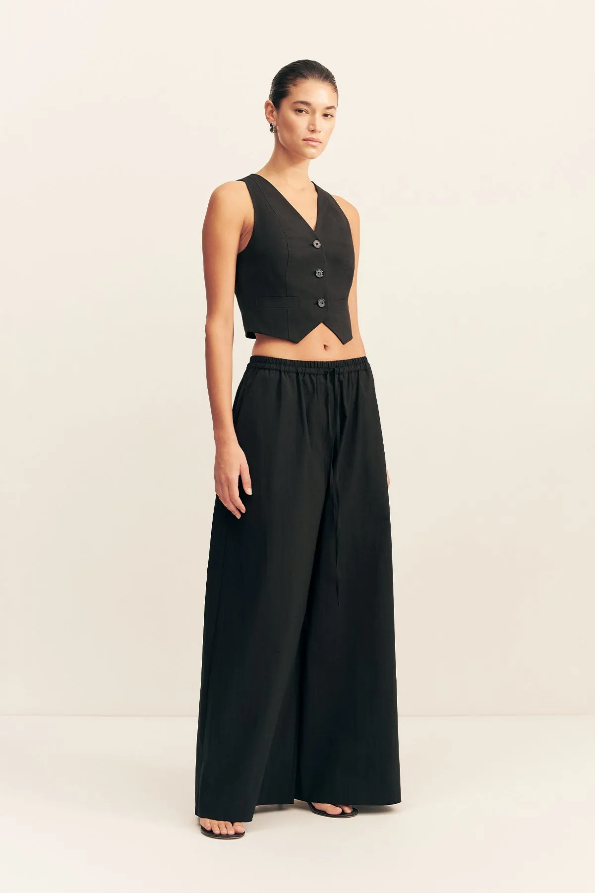 CAMPBELL WIDE LEG PANT - BLACK sold by Shona Joy product image thumbnail 2