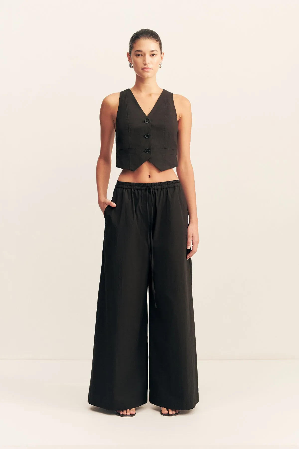 CAMPBELL WIDE LEG PANT - BLACK sold by Shona Joy