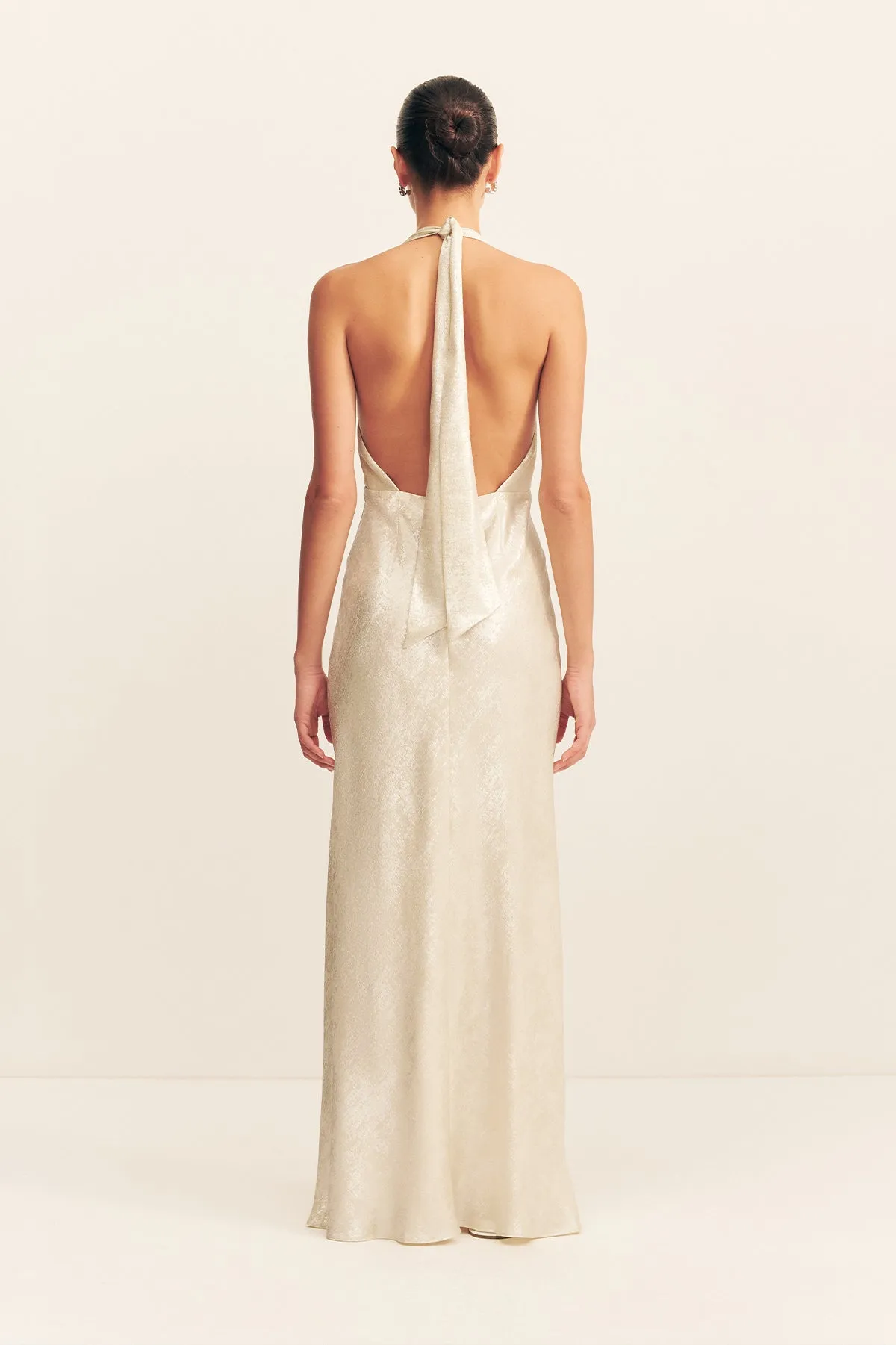 CALDER HALTER NECK MAXI DRESS - BUBBLY sold by Shona Joy product image thumbnail 5