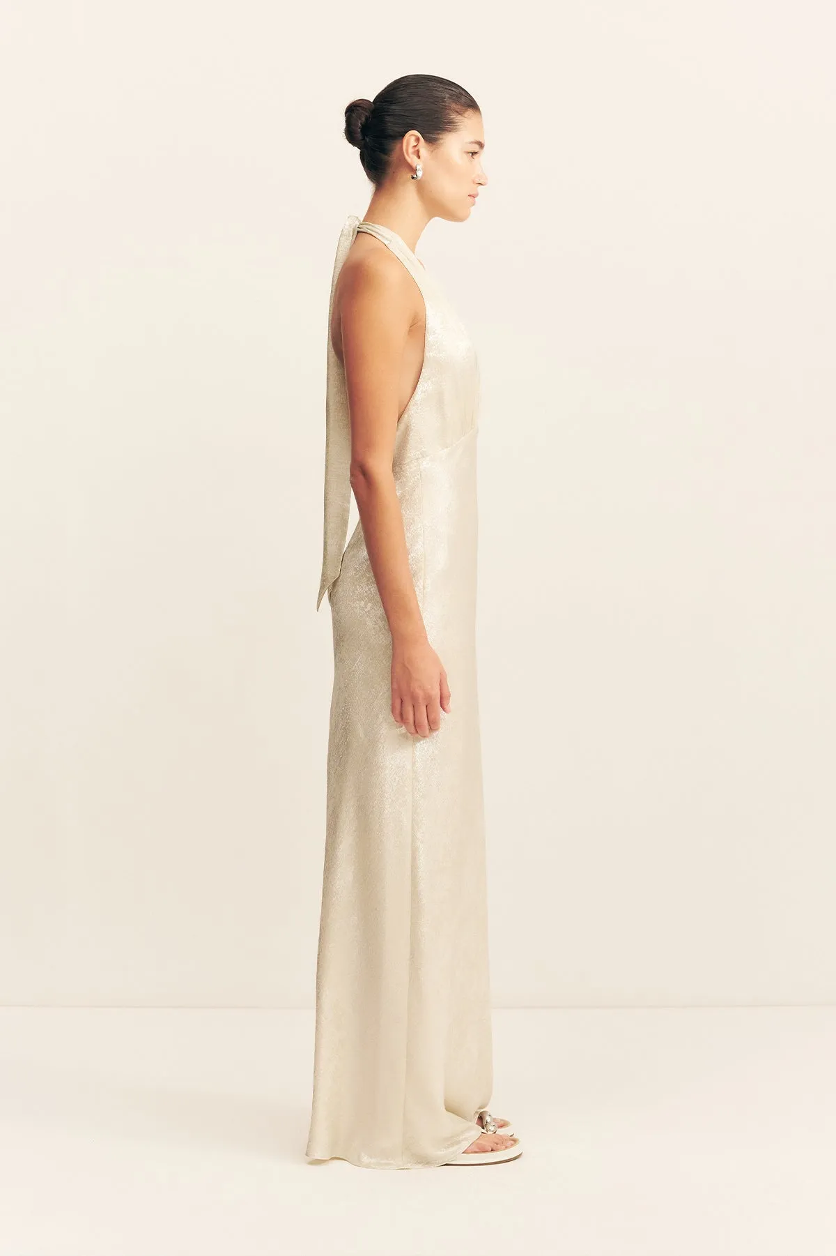 CALDER HALTER NECK MAXI DRESS - BUBBLY sold by Shona Joy product image thumbnail 4