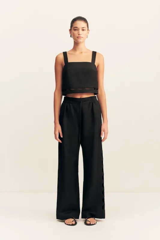 BIRDIE SCALLOP CAMI - BLACK sold by Shona Joy