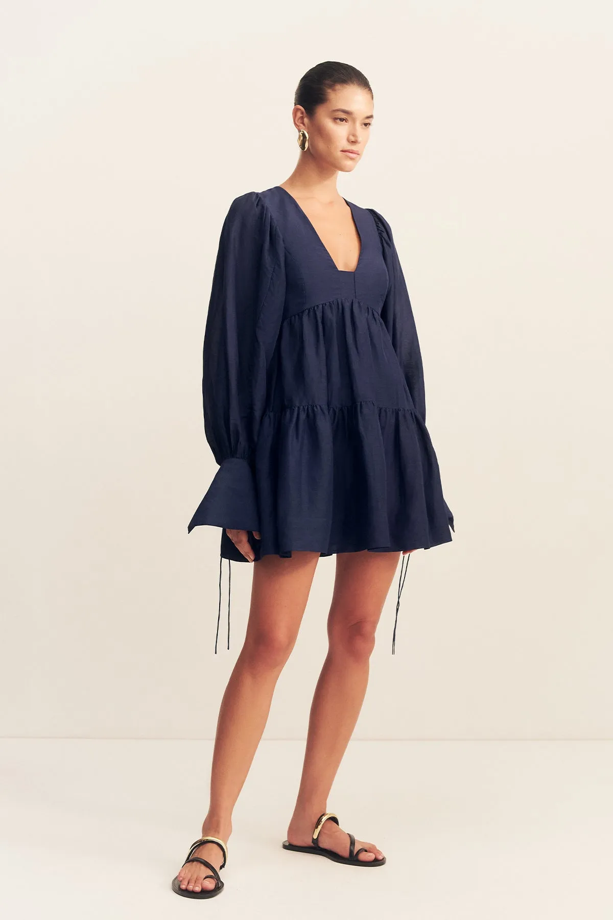CELESTE LONG SLEEVE MINI DRESS - MIDNIGHT sold by Shona Joy product image thumbnail 3