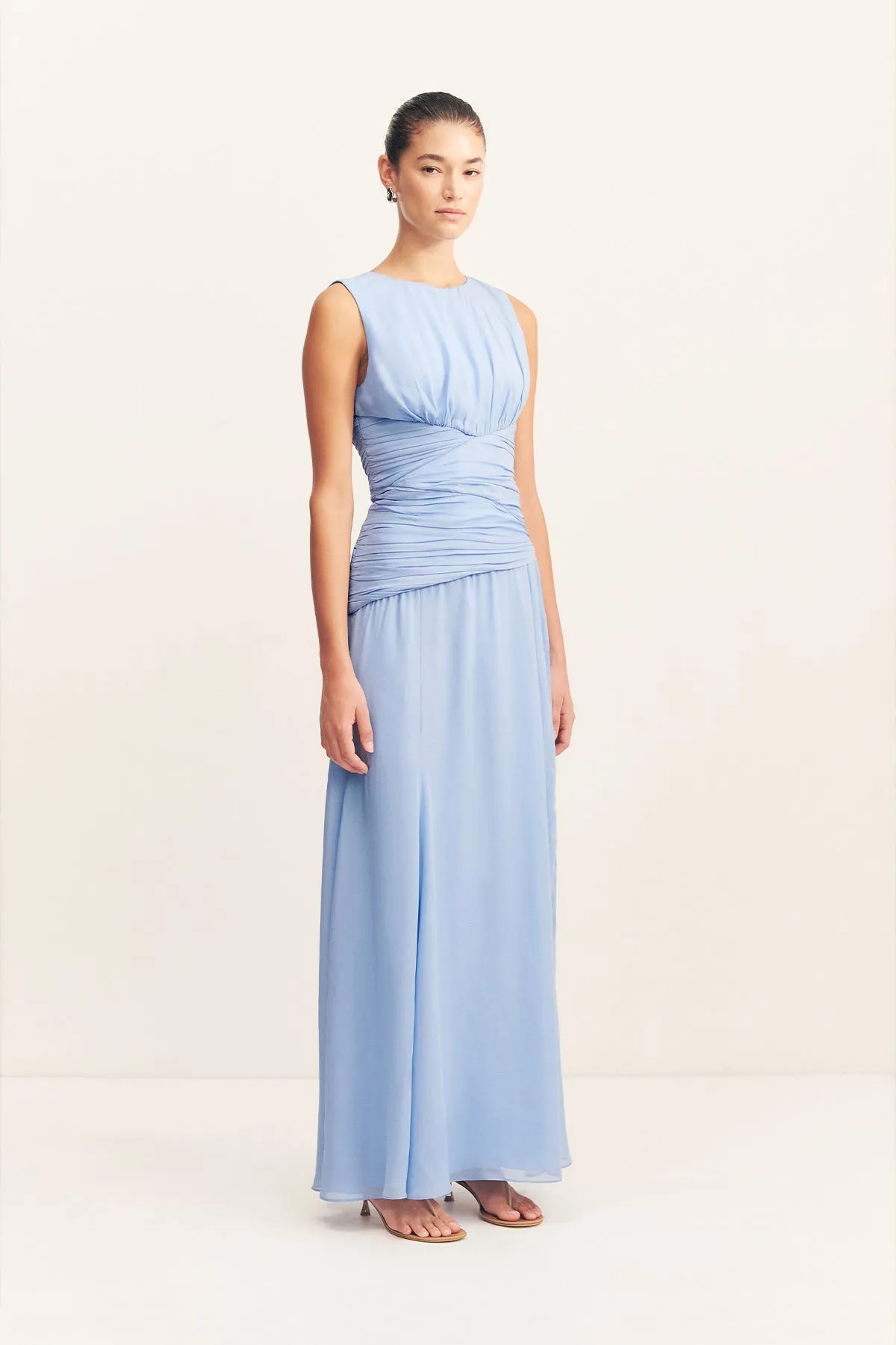 AYLAH SIDE SPLIT MAXI DRESS - VISTA BLUE sold by Shona Joy product image thumbnail 3