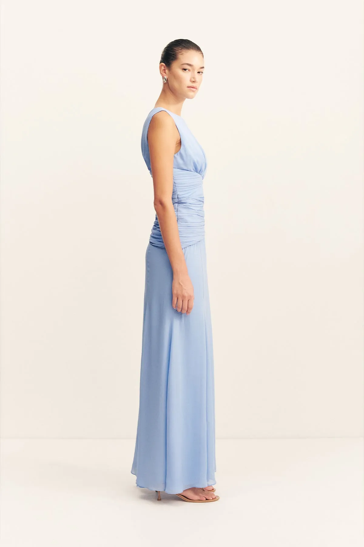 AYLAH SIDE SPLIT MAXI DRESS - VISTA BLUE sold by Shona Joy product image thumbnail 4