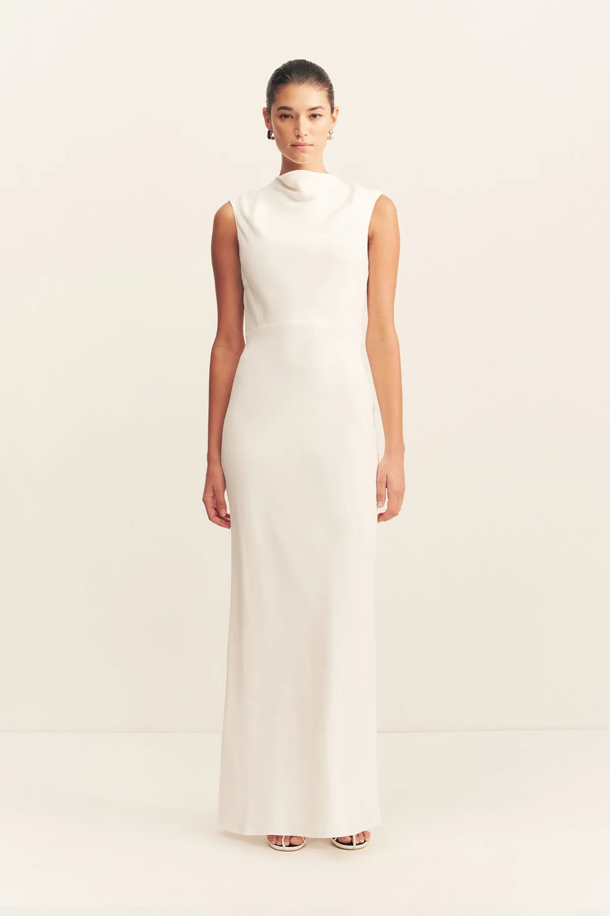 RIO COWL OPEN BACK MAXI DRESS - IVORY sold by Shona Joy product image thumbnail 2