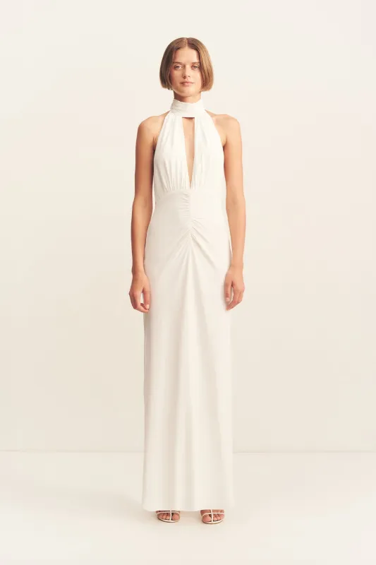RIO HALTER NECK MAXI DRESS - IVORY sold by Shona Joy