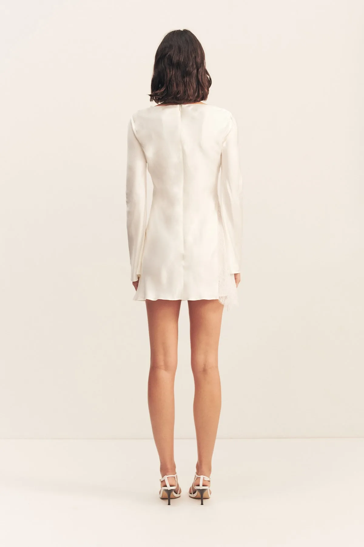 ALLEGRA LACE PANELLED MINI DRESS - IVORY sold by Shona Joy product image thumbnail 5