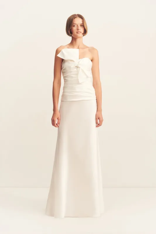 LUCERO SILK CONTRAST TWIST KNOT MAXI DRESS sold by Shona Joy