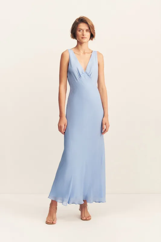 AYLAH PLUNGED MAXI DRESS - VISTA BLUE sold by Shona Joy