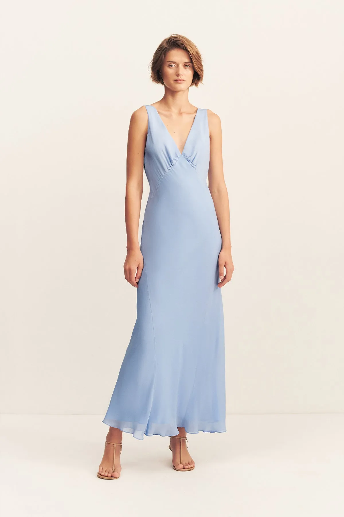 AYLAH PLUNGED MAXI DRESS - VISTA BLUE sold by Shona Joy