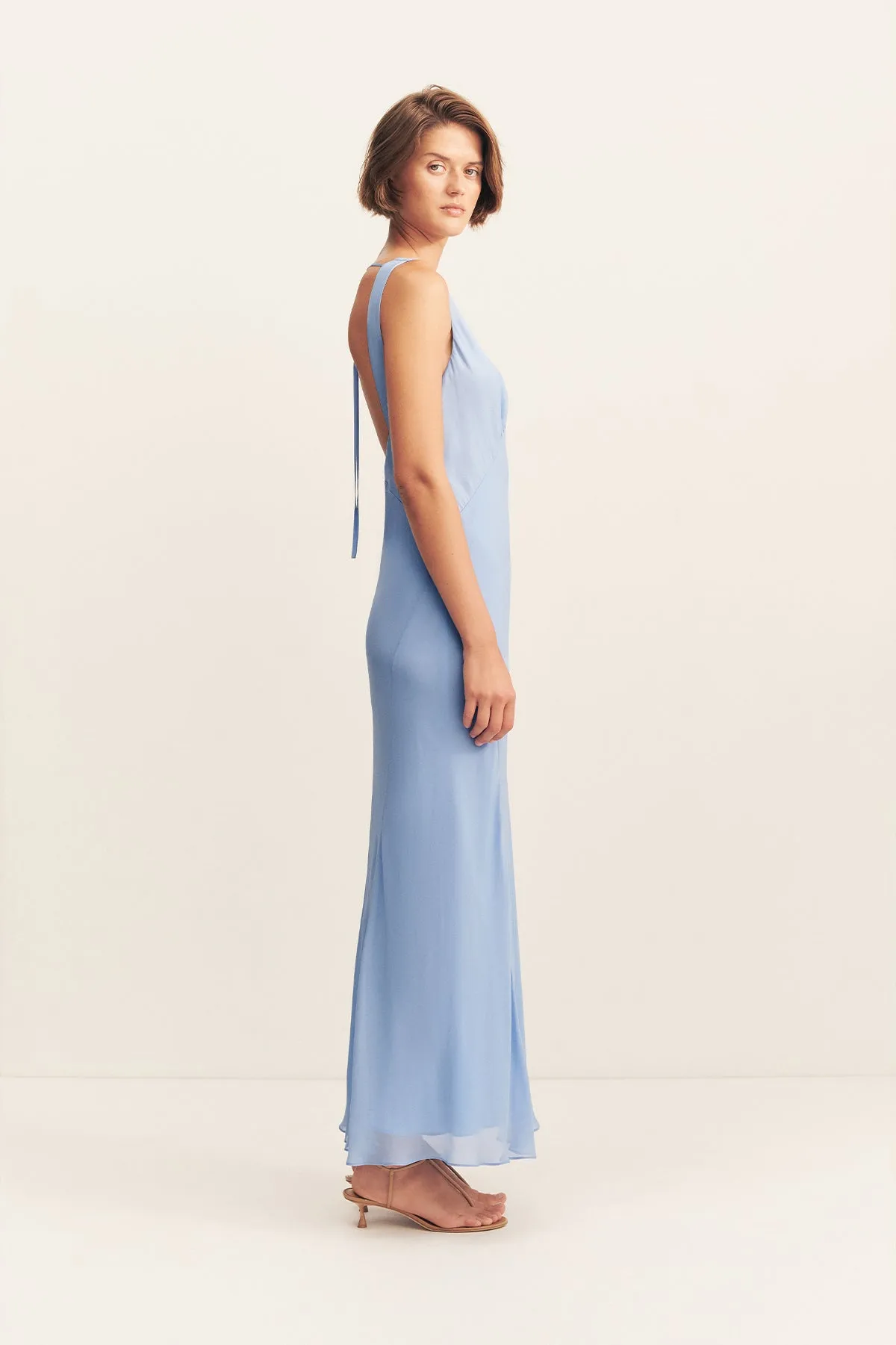AYLAH PLUNGED MAXI DRESS - VISTA BLUE sold by Shona Joy product image thumbnail 4