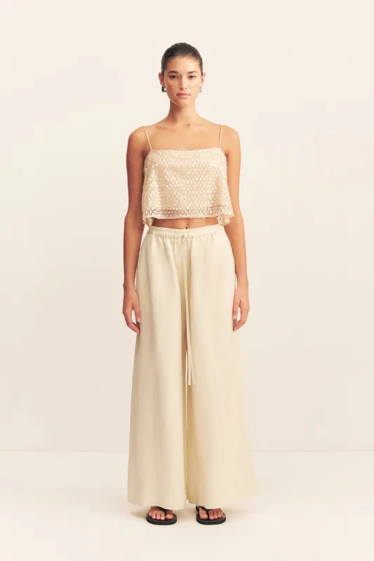 EVERLY CROP CAMI - MACADAMIA sold by Shona Joy