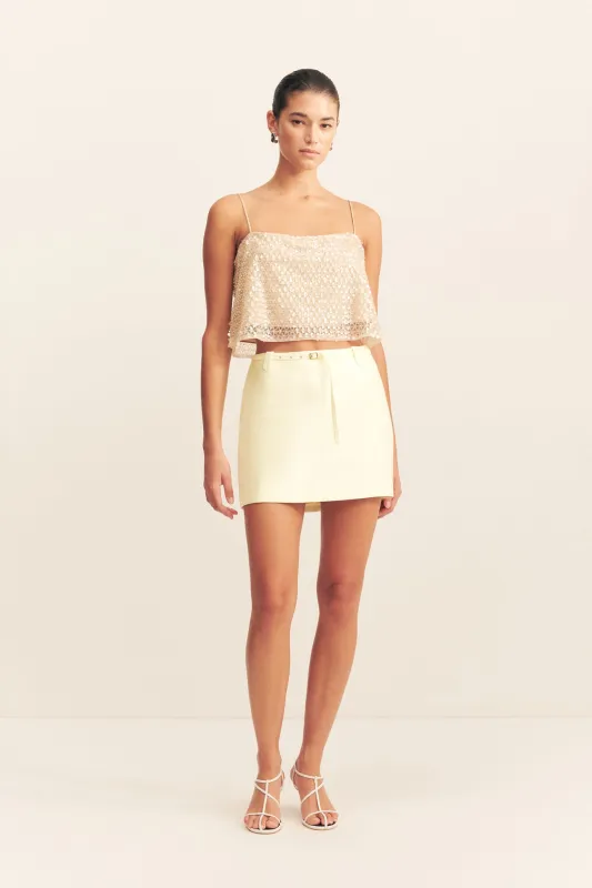OTIS BELTED MINI SKIRT - YUZU sold by Shona Joy
