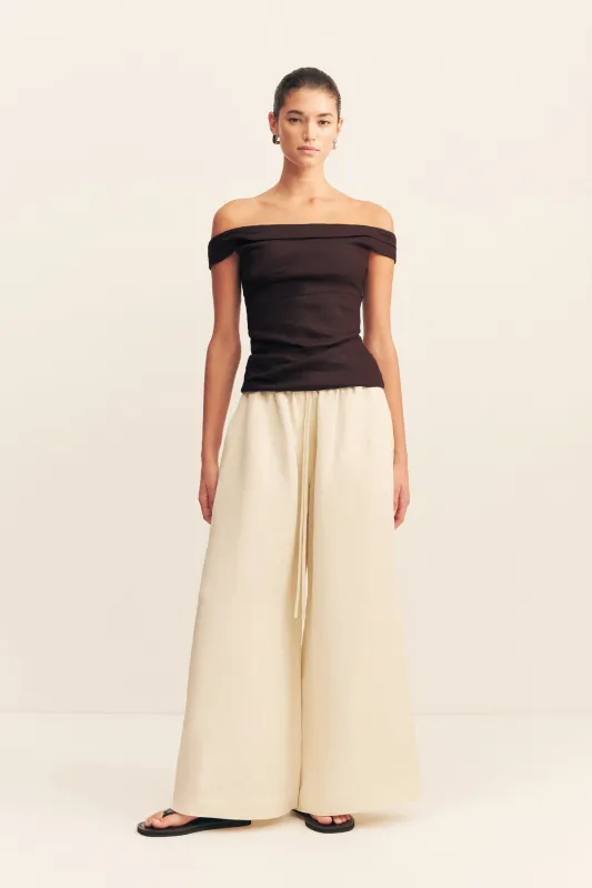 BROOKS OFF SHOULDER TOP - GANACHE sold by Shona Joy