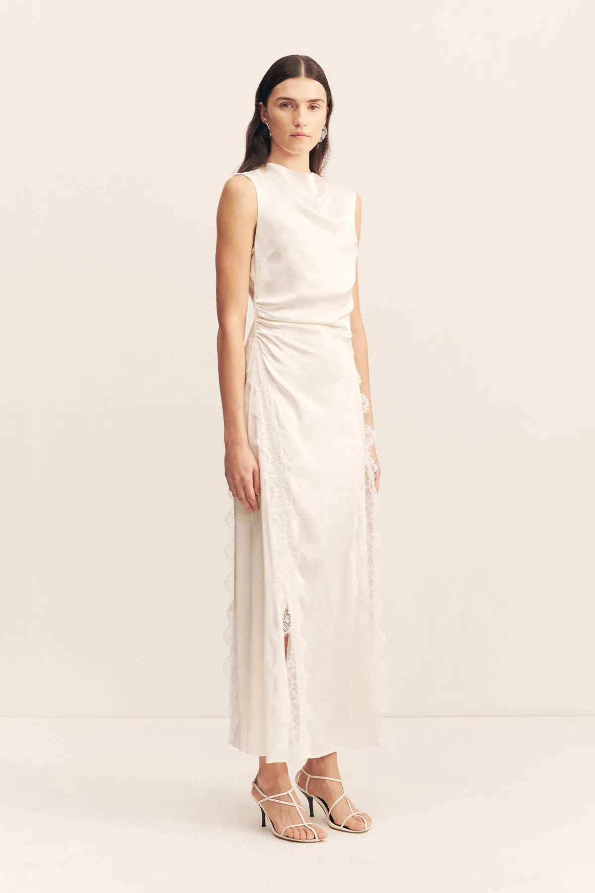 ALLEGRA LACE PANELLED MAXI DRESS - IVORY sold by Shona Joy product image thumbnail 3