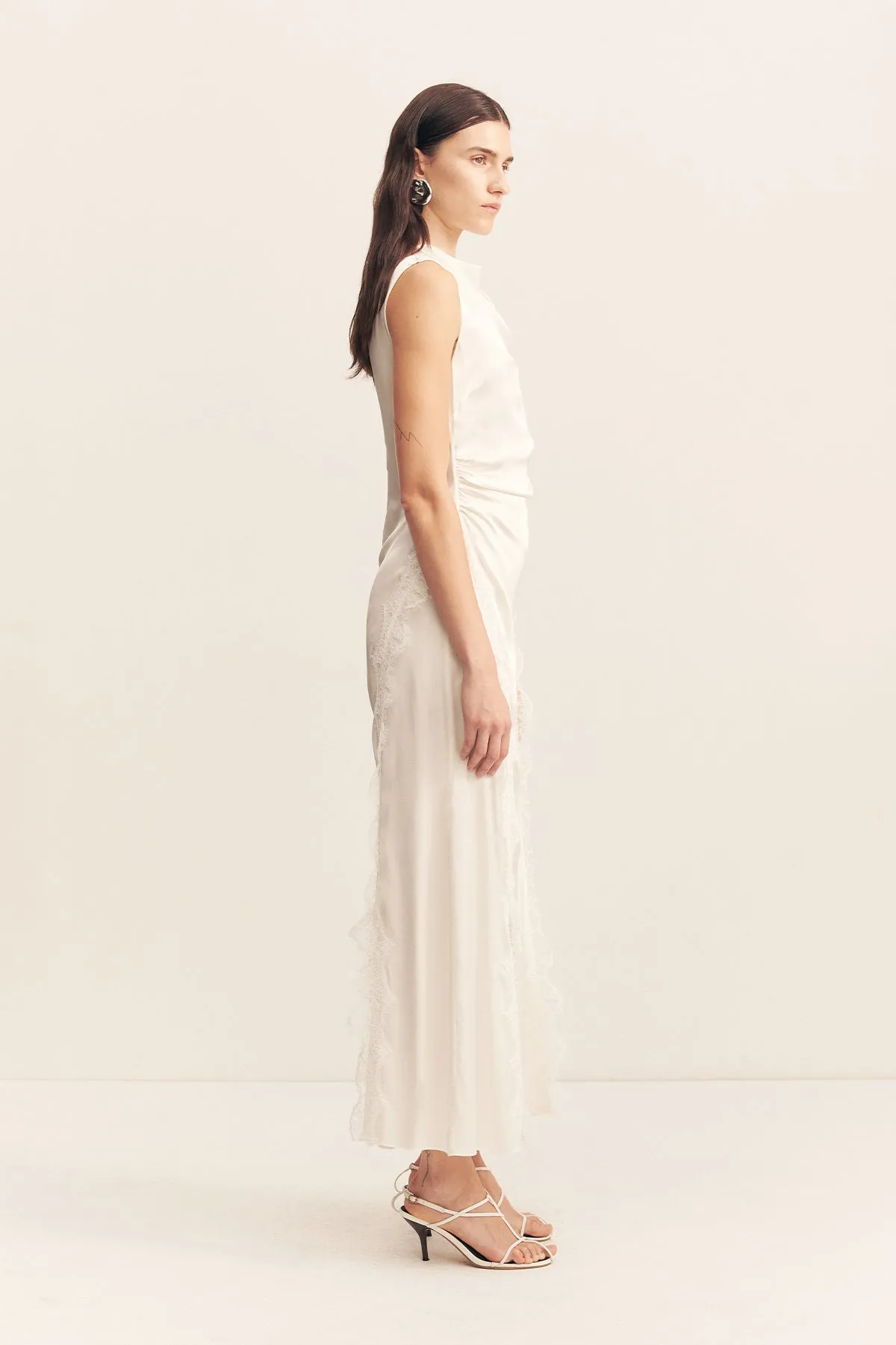 ALLEGRA LACE PANELLED MAXI DRESS - IVORY sold by Shona Joy product image thumbnail 4