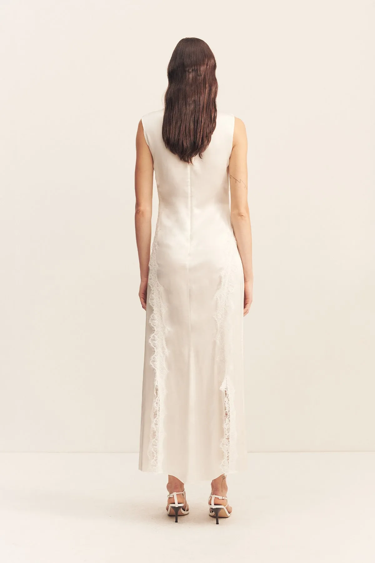 ALLEGRA LACE PANELLED MAXI DRESS - IVORY sold by Shona Joy product image thumbnail 5