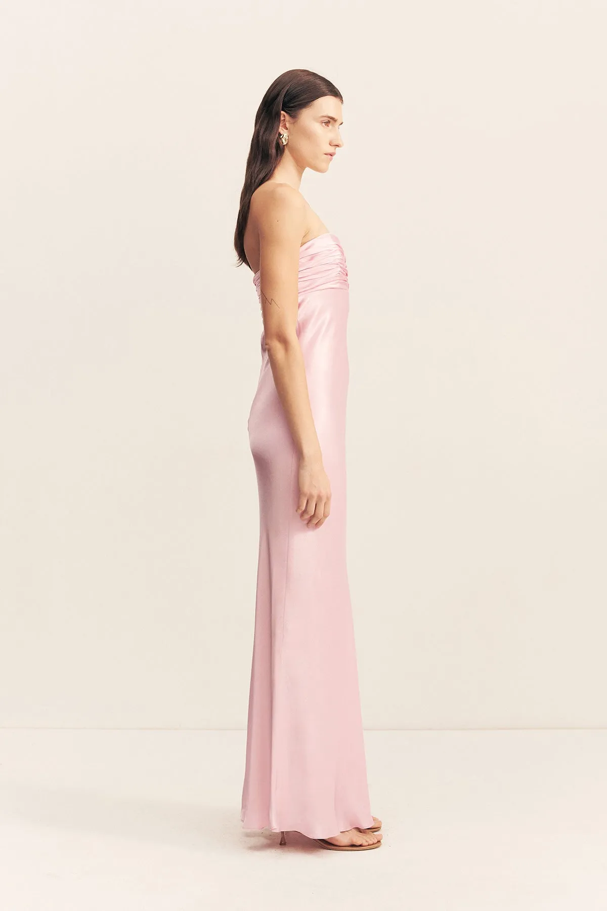 LA LUNE STRAPLESS RUCHED BODICE MAXI DRESS - BLOSSOM sold by Shona Joy product image thumbnail 4