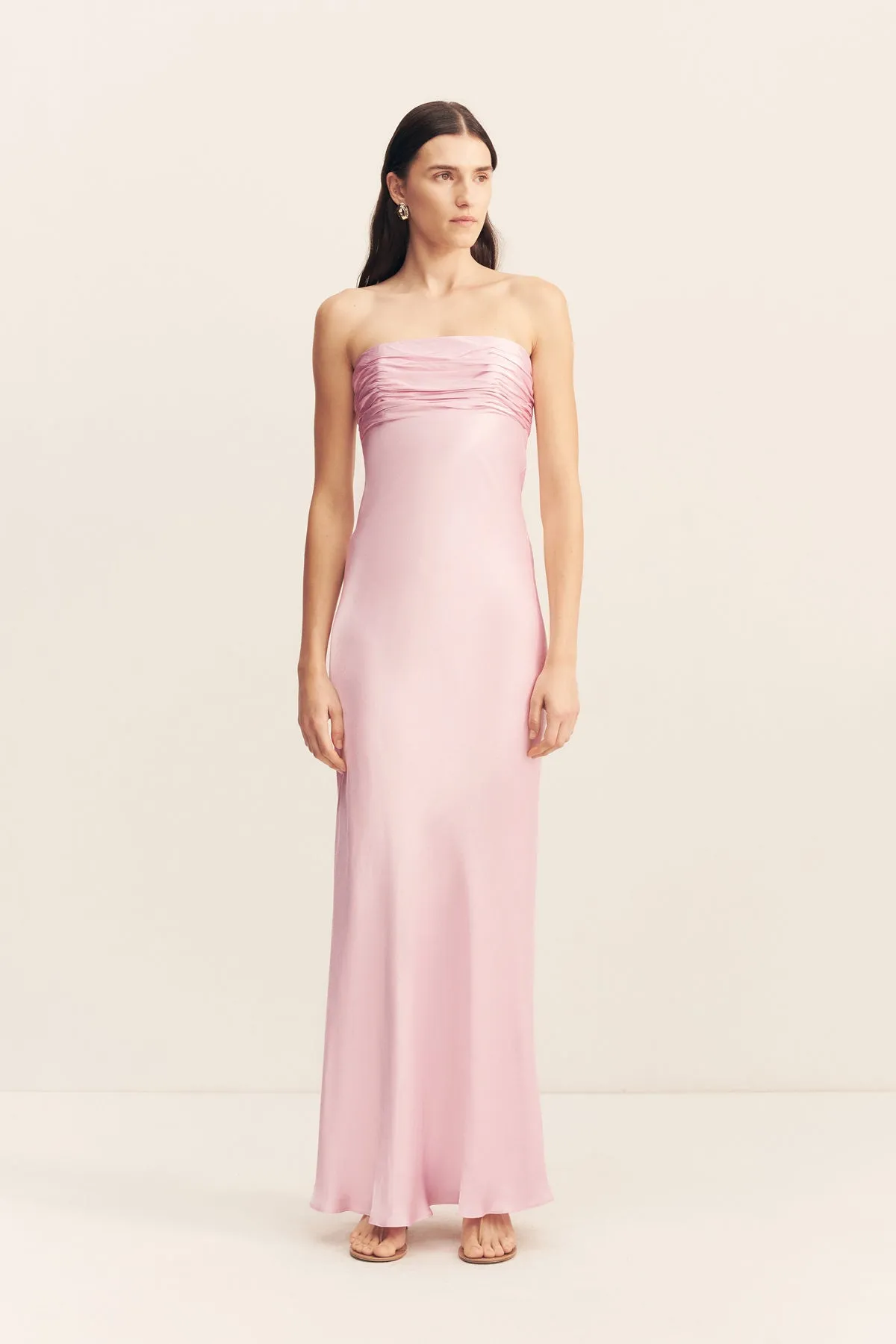 LA LUNE STRAPLESS RUCHED BODICE MAXI DRESS - BLOSSOM sold by Shona Joy