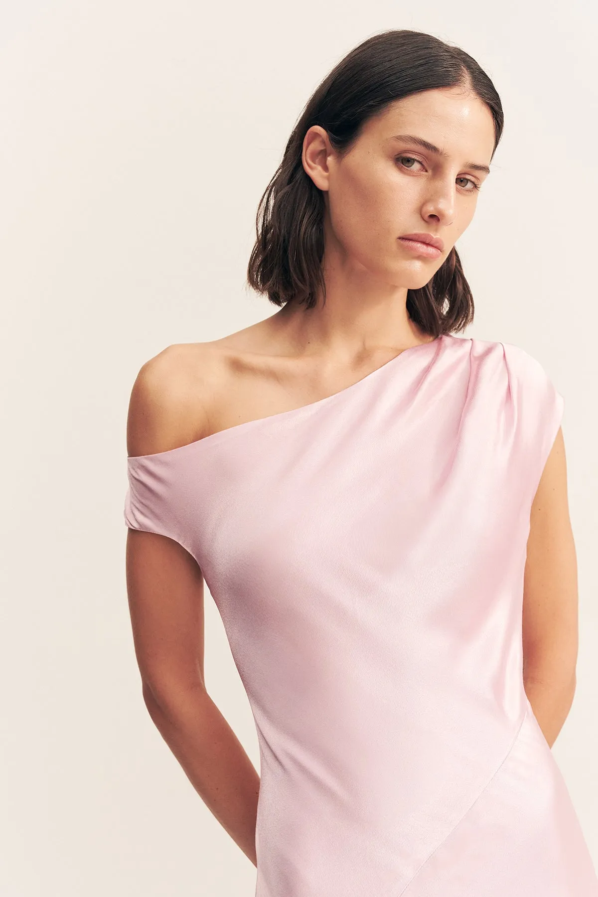LA LUNE ASYMMETRICAL DRAPED MAXI DRESS - BLOSSOM sold by Shona Joy product image thumbnail 2